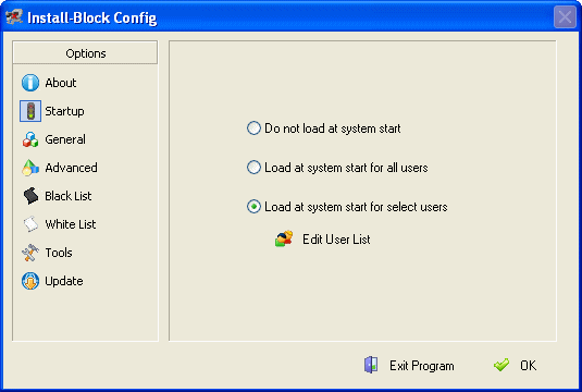 Screenshot of Install-Block